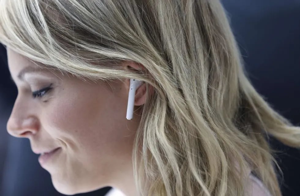 SAN FRANCISCO, CA - SEPTEMBER 07: An attendee wears an Apple AirPods during a launch event on September 7, 2016 in San Francisco, California. Apple Inc. unveiled the latest iterations of its smart phone, the iPhone 7 and 7 Plus, the Apple Watch Series 2, 