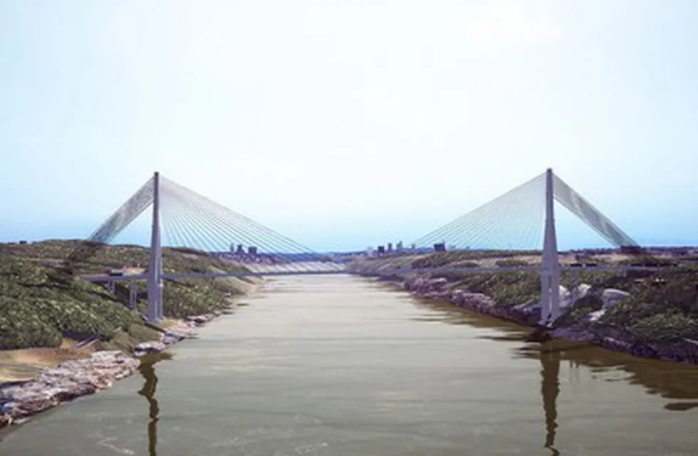 Puente entre Brasil y Paraguay, el segundo entre ambos países en la Triple Frontera, cuya construcción comienza en estos días. (Portaldacidade)