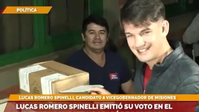 Elecciones en Misiones 2023: Lucas Romero Spinelli votó en Posadas