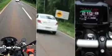 Identificaron al motociclista que se grabó circulando a más de 215 km/h dentro del Parque Nacional Iguazú