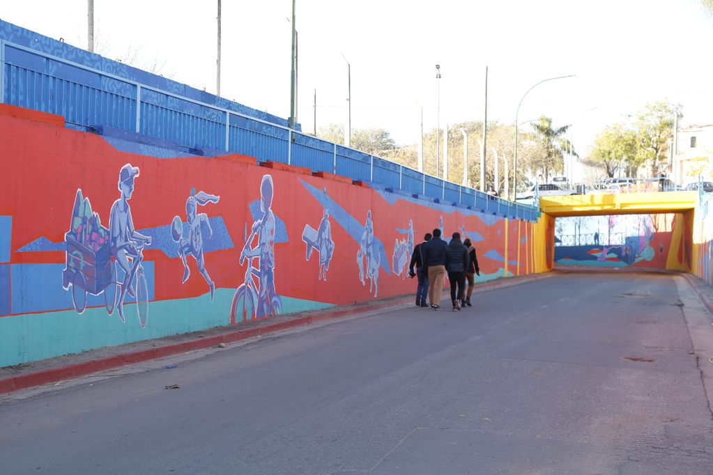 Nuevo mural en barrio Bajo Pueyrredón. (Prensa municipalidad)