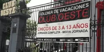 Nene secuestrado en la colonia de vacaciones Club Oeste de Caballito