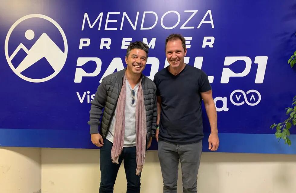 Marcelo Gallardo estuvo presente en Mendoza junto a Jorge Pablo Brito, presidente de River Plate. / Gentileza.