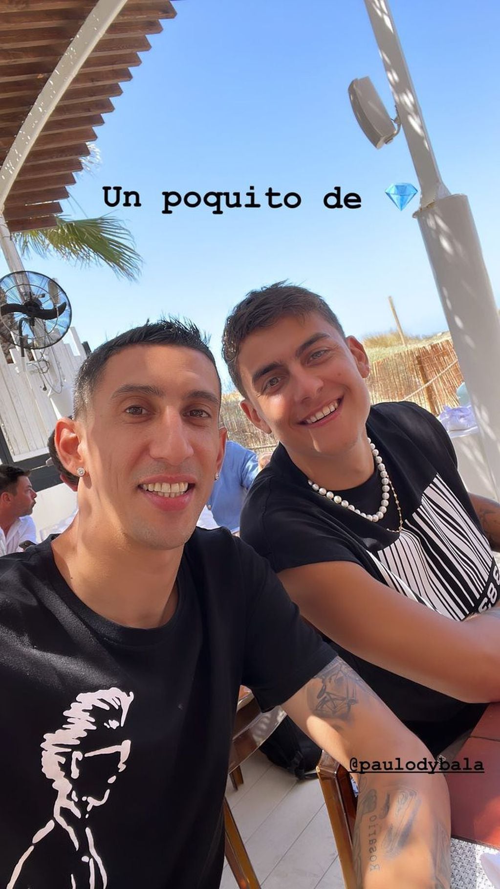 Ángel Di María y Paulo Dybala fueron a la discoteca Pacha en Ibiza.