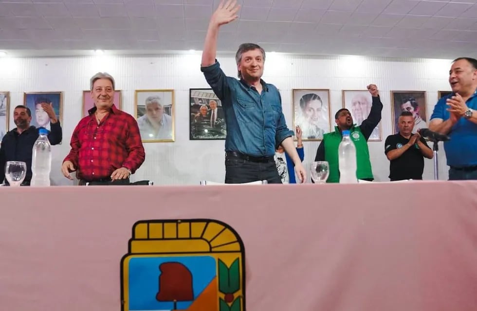 Máximo Kirchner en el acto en Avellaneda, donde habló por primera vez tras las acusaciones hacia Cristina por la causa Vialidad.