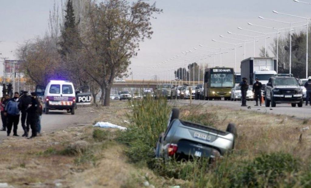 Accidente en el Acceso Sur, Mendoza.