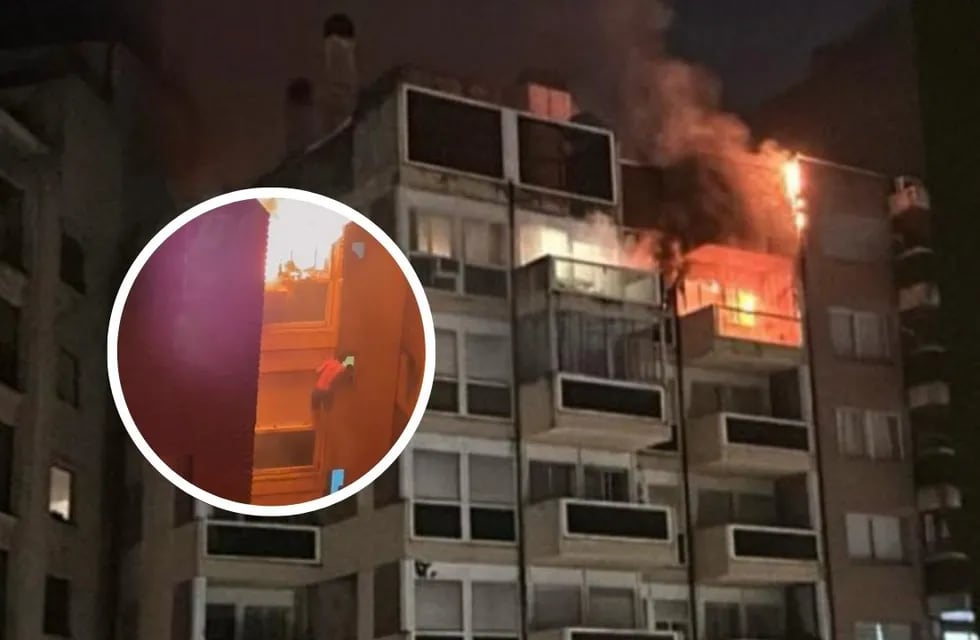 El dramático escape del departamento en llamas en Nueva Córdoba.