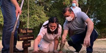 Herrera Ahuad visitó Comandante Andresito, entregó vehículos y plantó árboles en la localidad