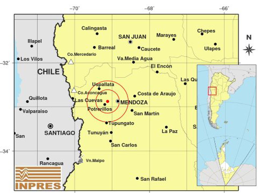 Varios sismos sacudieron Mendoza cerca de las 20.20. Hubo temor y preocupación en la población. Gentileza