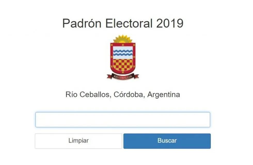 padron electoral rio ceballos 2019