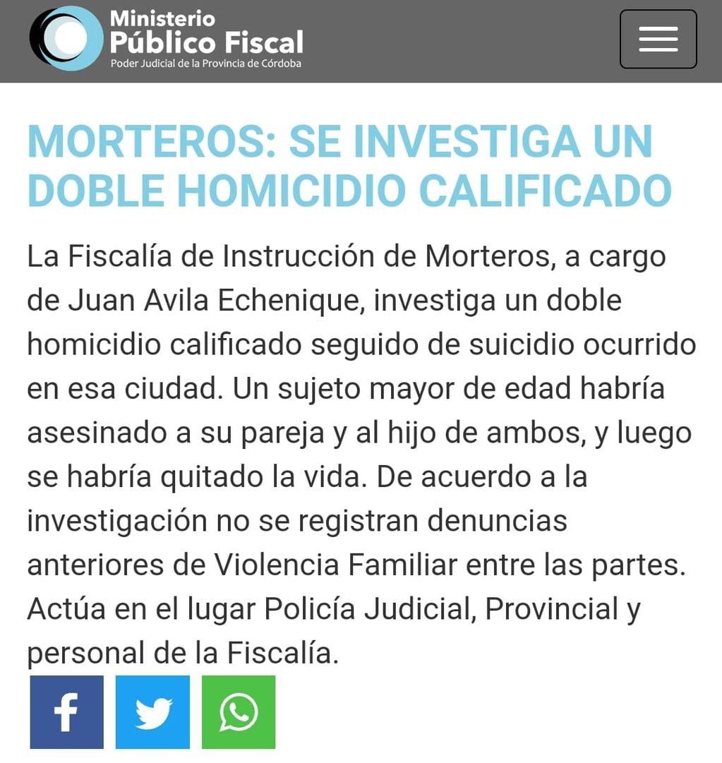 Morteros doble homicidio