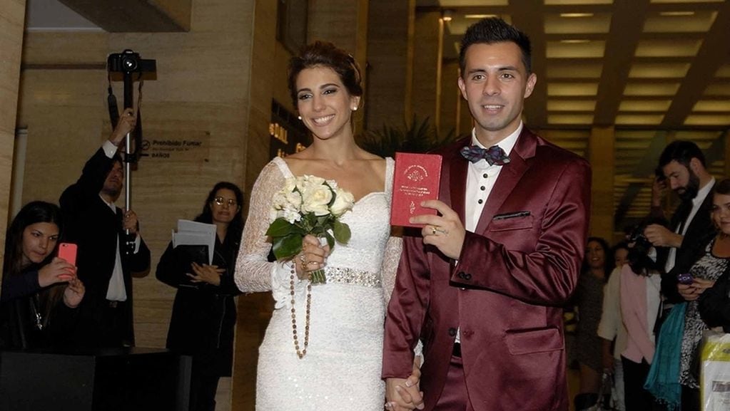 Cinthia Fernández y Matías Defederico el día de su boda.