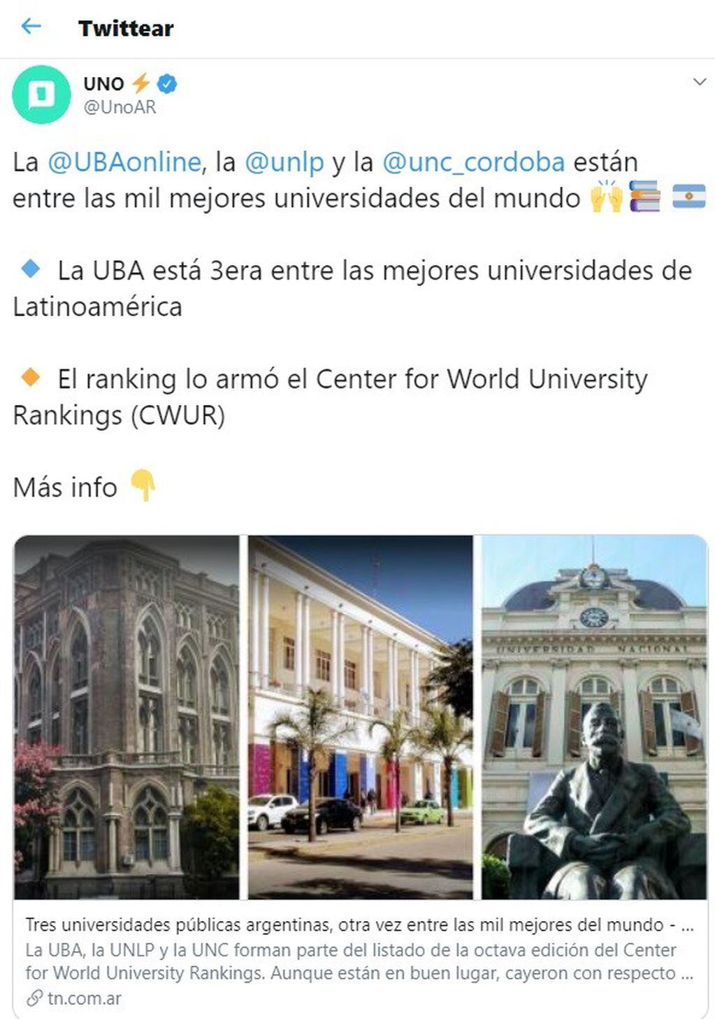 Center for World University Rankings (CWUR).