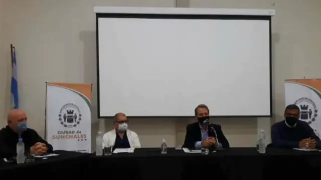 Conferencia de prensa sobre situación epidemiológica en Sunchales al 13/04/2021