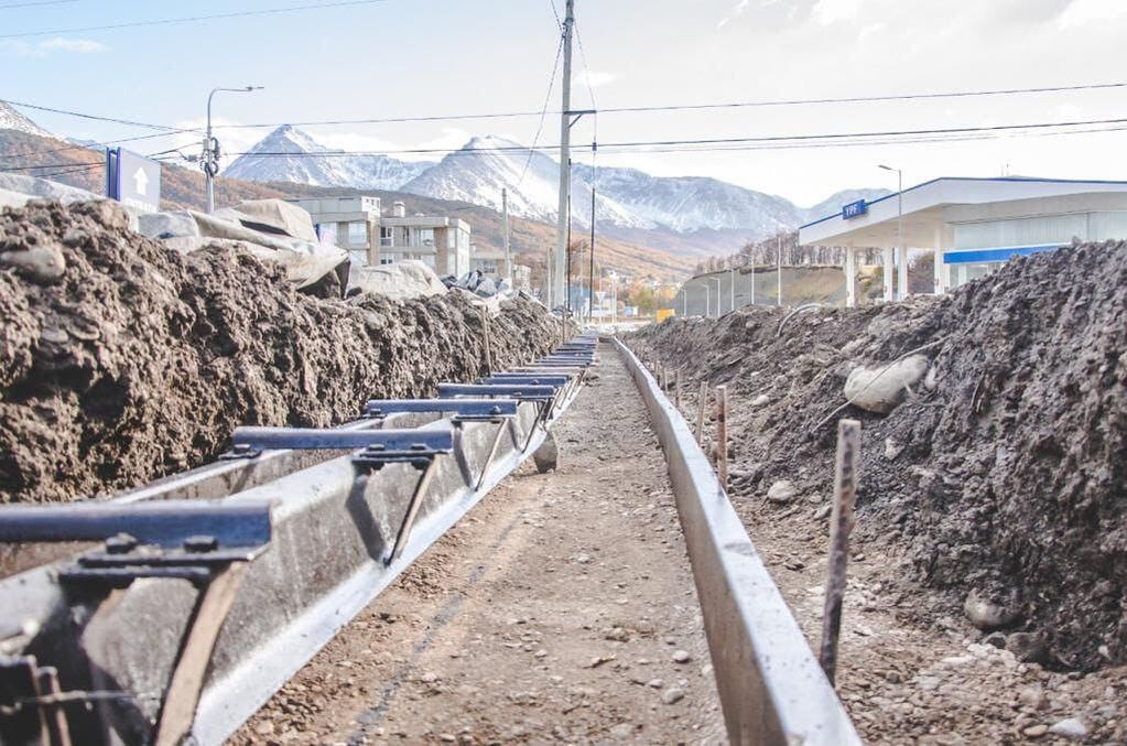La Municipalidad de Ushuaia está ejecutando obras en el barrio Pipo.