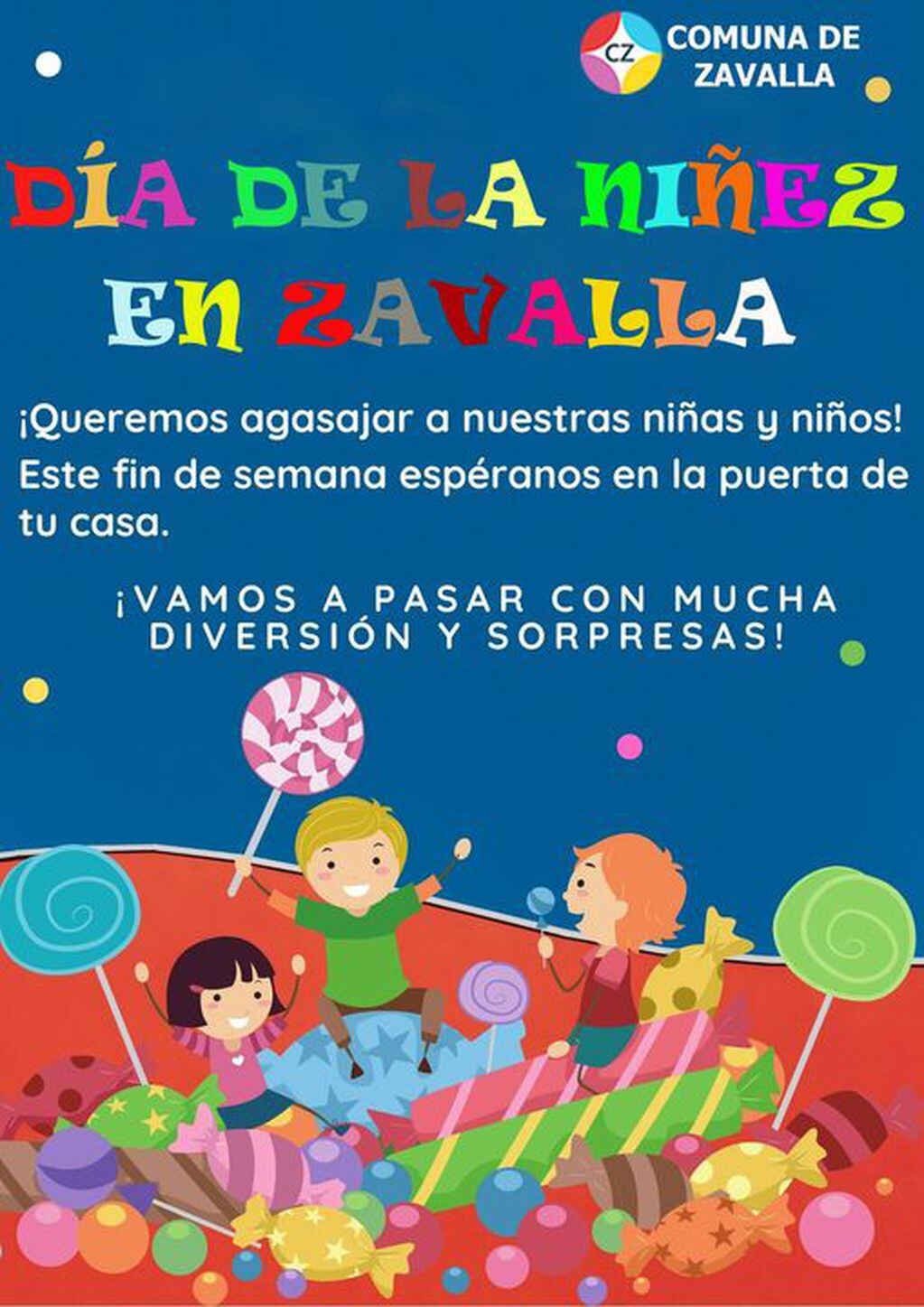 Zavalla festeja el Día de la Niñez pasando por tu casa (Facebook Comuna de Zavalla)