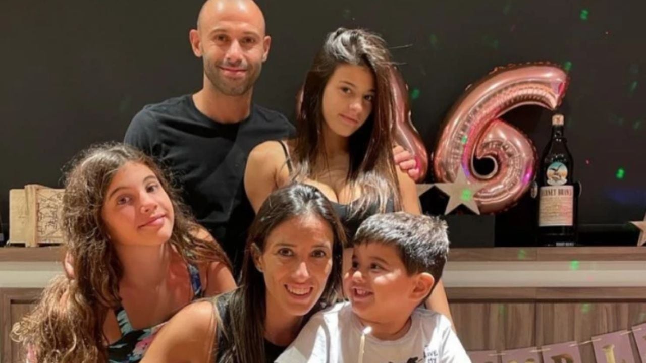 La familia de Javier Mascherano.