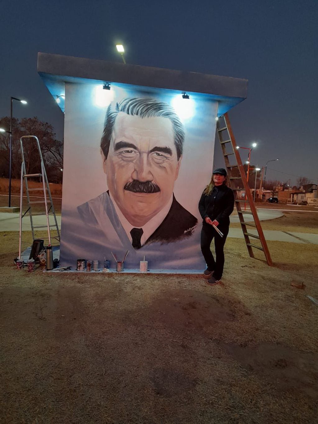 Vandalizaron un mural de Raúl Alfonsín en Anchorena, San Luis