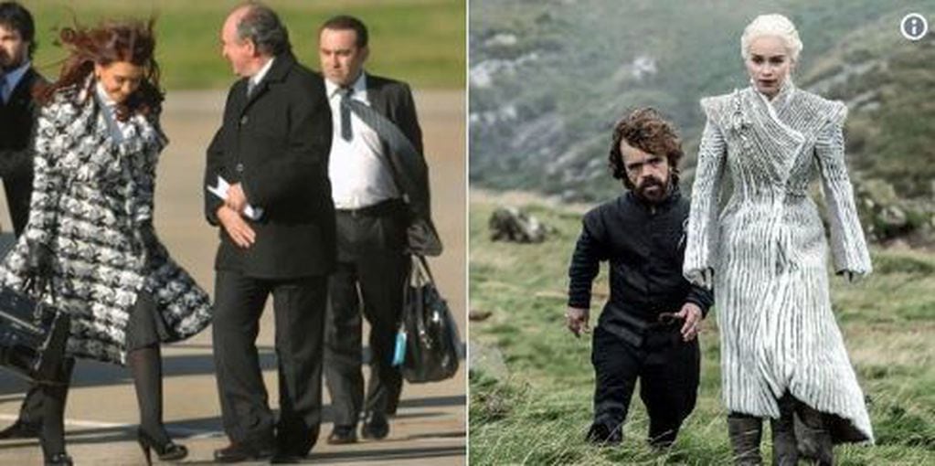 Una usuaria de Twitter comparó la vestimenta de Cristina Kirchner con la de Daenerys Targaryen, el personaje que interpreta Emilia Clarke en "Game of Thrones"