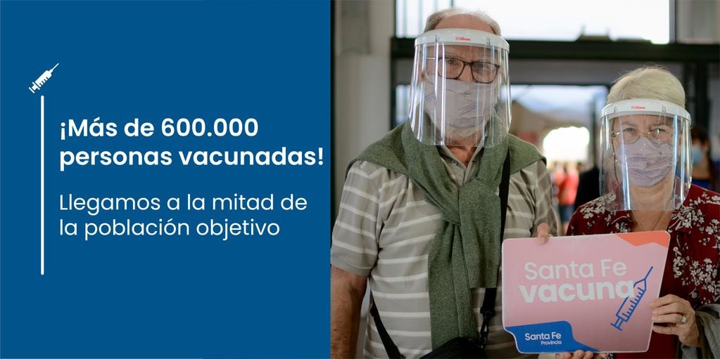 Campaña de vacunación contra el coronavirus en Santa Fe. (Gobierno de Santa Fe)