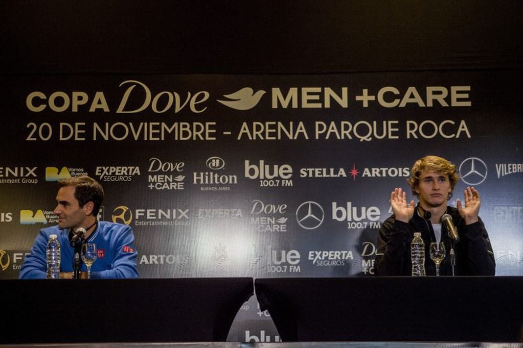 La conferencia de prensa de Roger Federer y Alexander Zverev. (DPA)