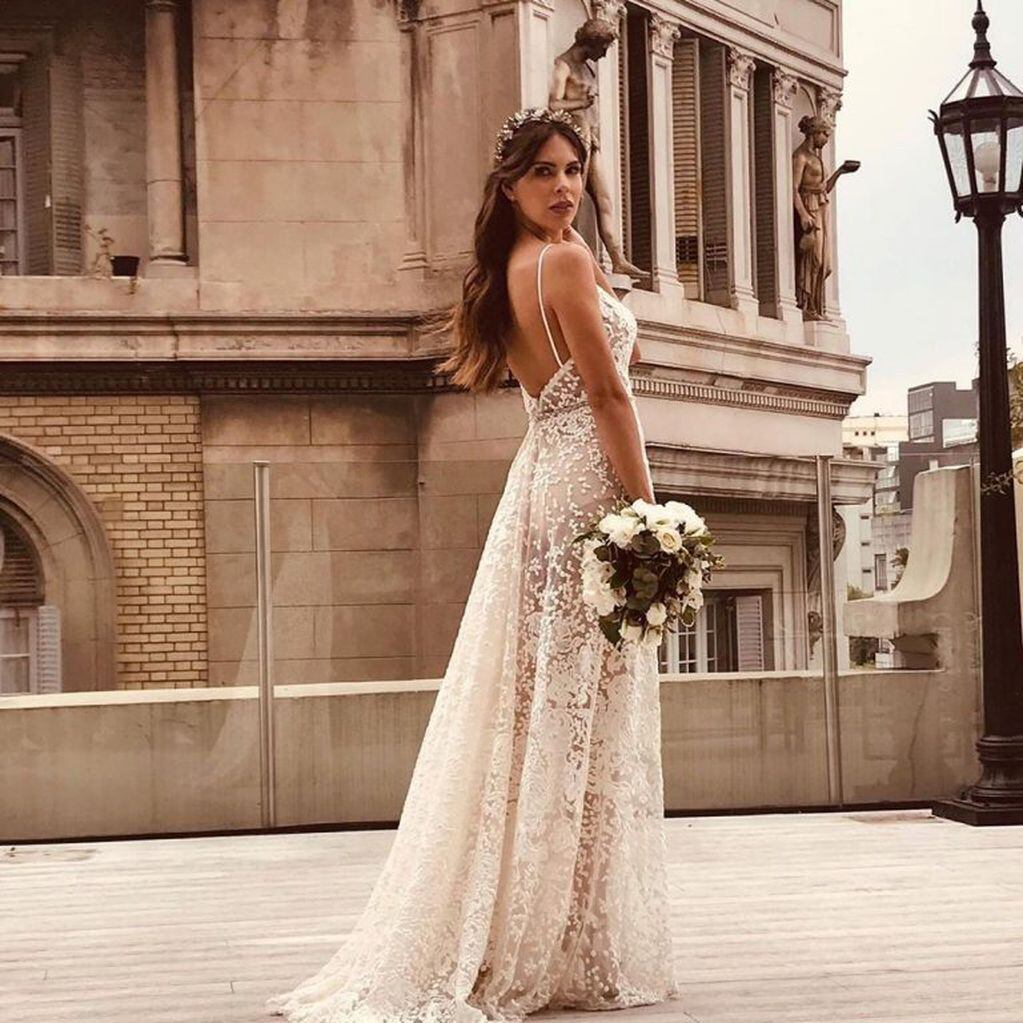 Barby Franco lució un espectacular vestido de novia para una campaña fotográfica de una revista (Instagram/@barbaritafranco21)