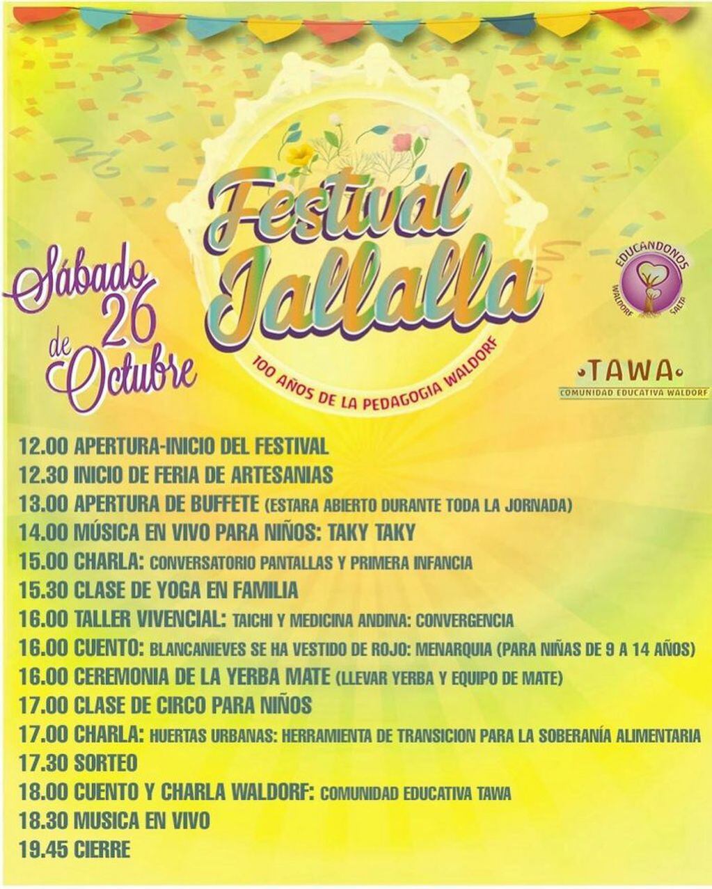 Festival Jallalla (Facebook WaldorfTawa)