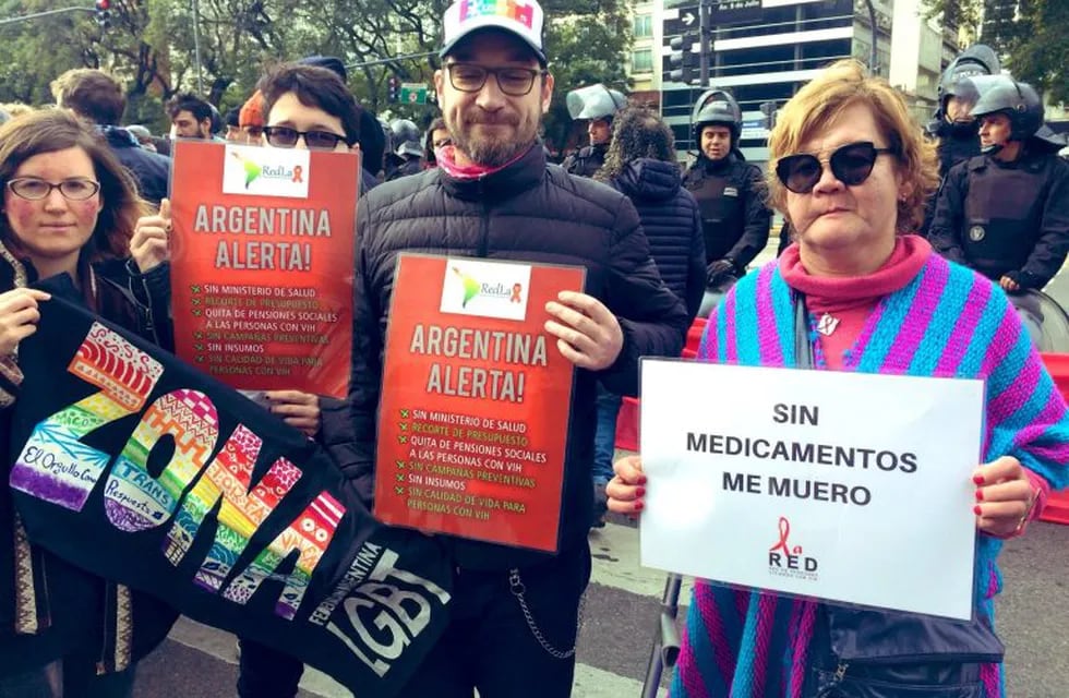 Protesta de pacientes con VIH