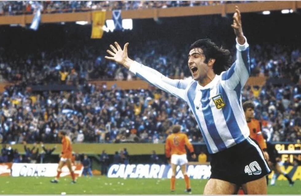 Mario Alberto Kempes, goleador y figura en la Selección Argentina de Fútbol de 1978.