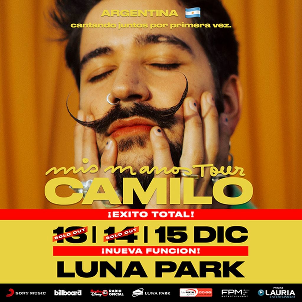Camilo lanzó una tercera función para el Luna Park.