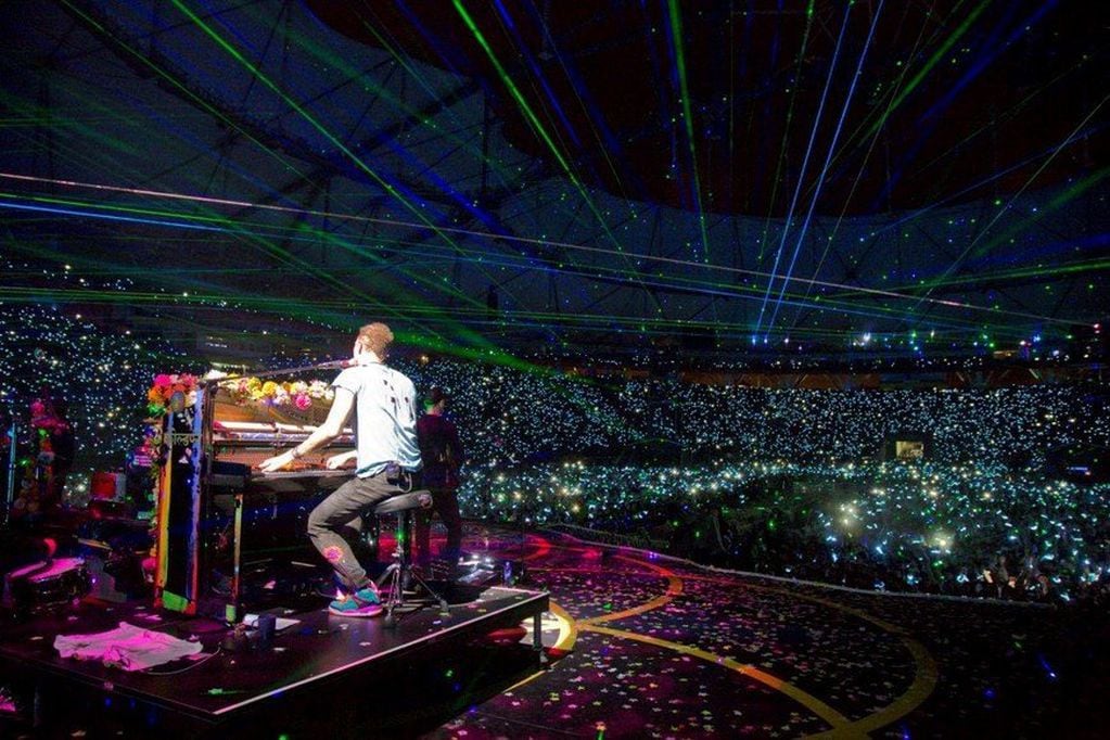 Coldplay en el Estadio Único de la Plata, en 2016. Foto: Prensa Coldplay.