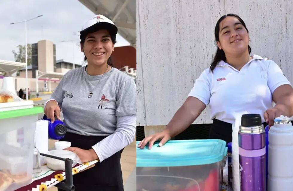 Carla y Mariana Cuello son dos hermanas que se ganan la vida vendiendo café en las estaciones de transbordo de la Red Tulum