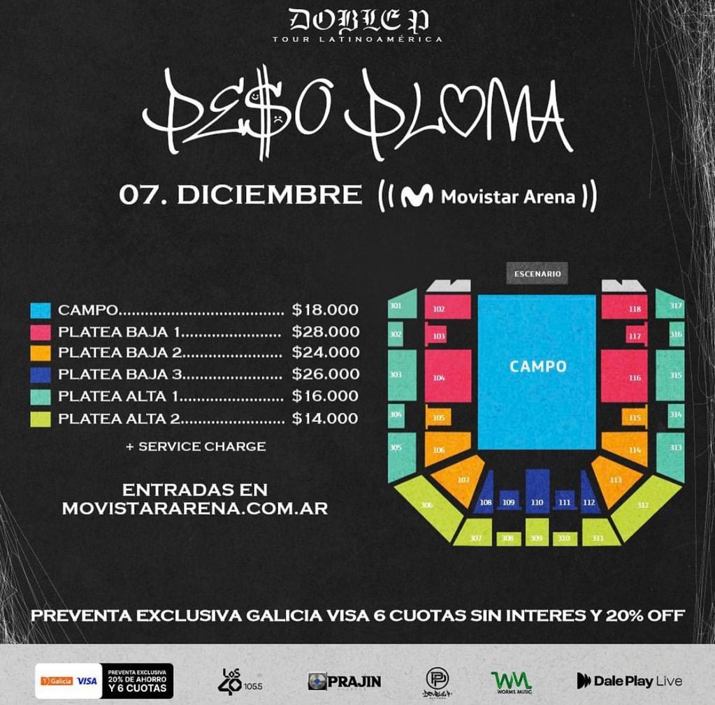 Peso Pluma confirmó su show en Argentina: cuándo y dónde se presenta y precios de entradas