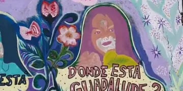 Imagen del mural realizado a Guadalupe Lucero en San Luis