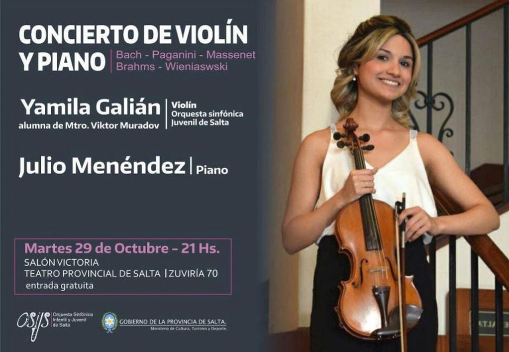 Yamila Galián (Facebook Orquesta Sinfónica y Juvenil de Salta)