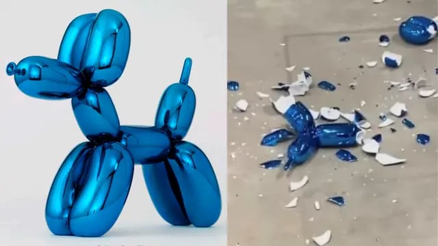 Rompió por accidente escultura de Jeff Koons