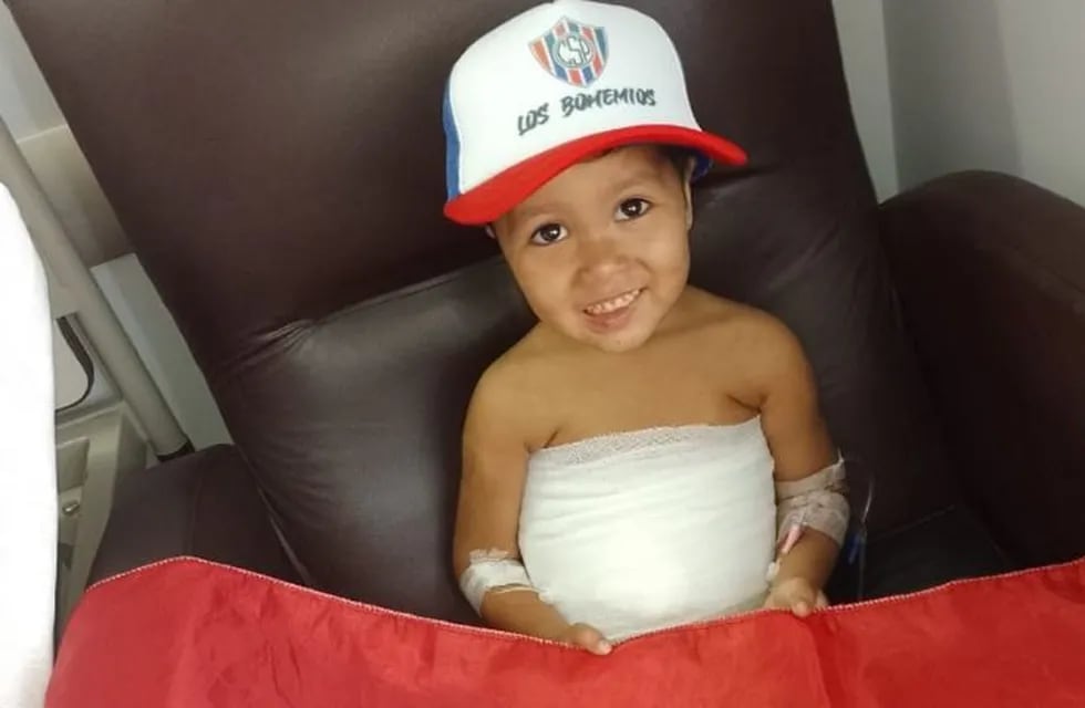 Él es Dilan Chávez, el pequeño de 2 años que fue mordido por un perro en Chimbas.