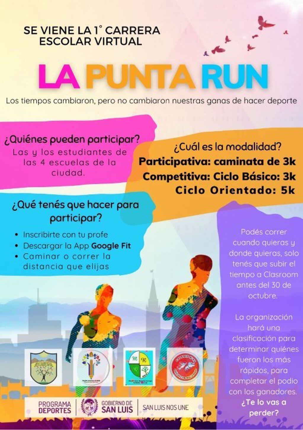 La Punta Run, carrera virtual escolar