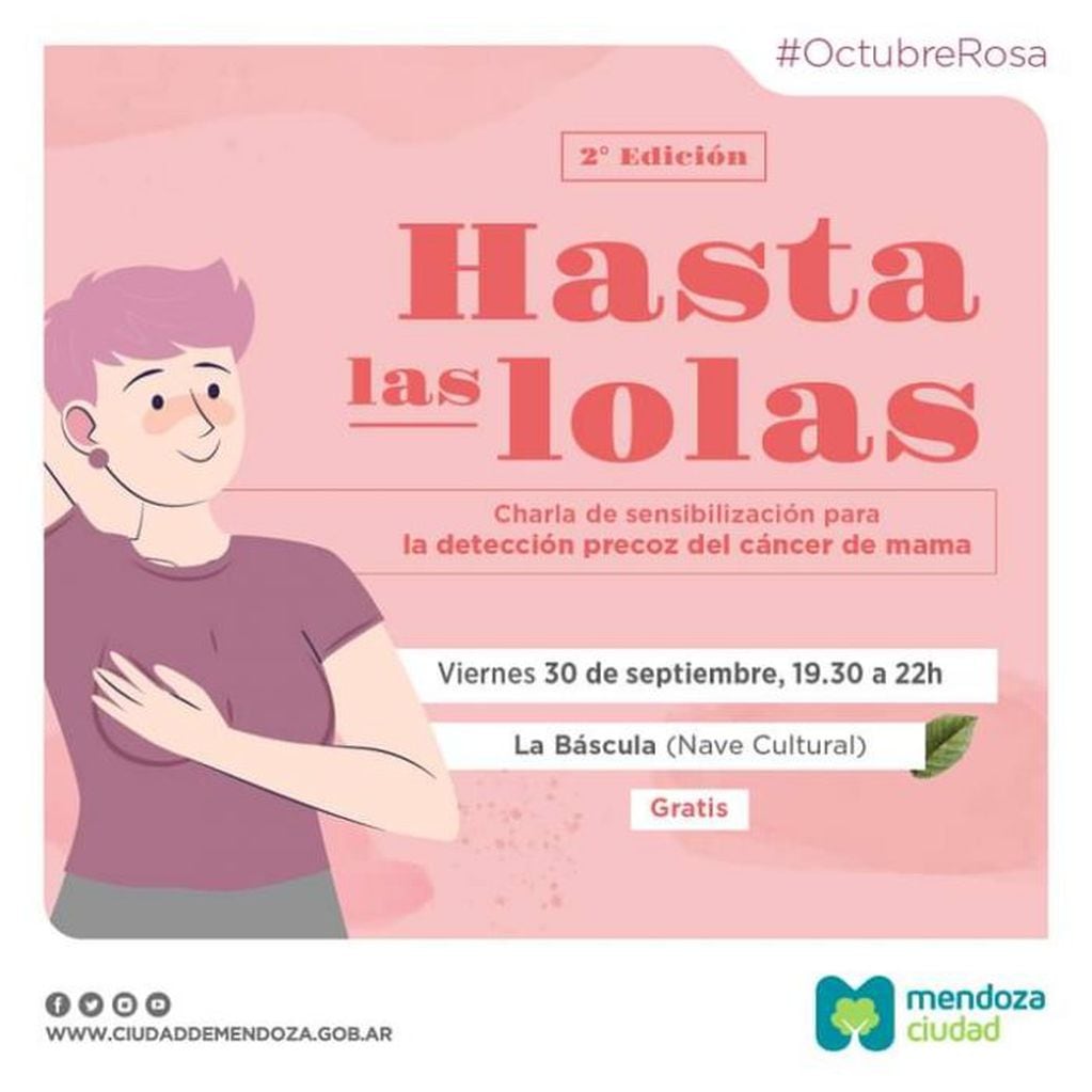 Inicia el #MendozaRosa con actividades para la prevención del cáncer de mama.