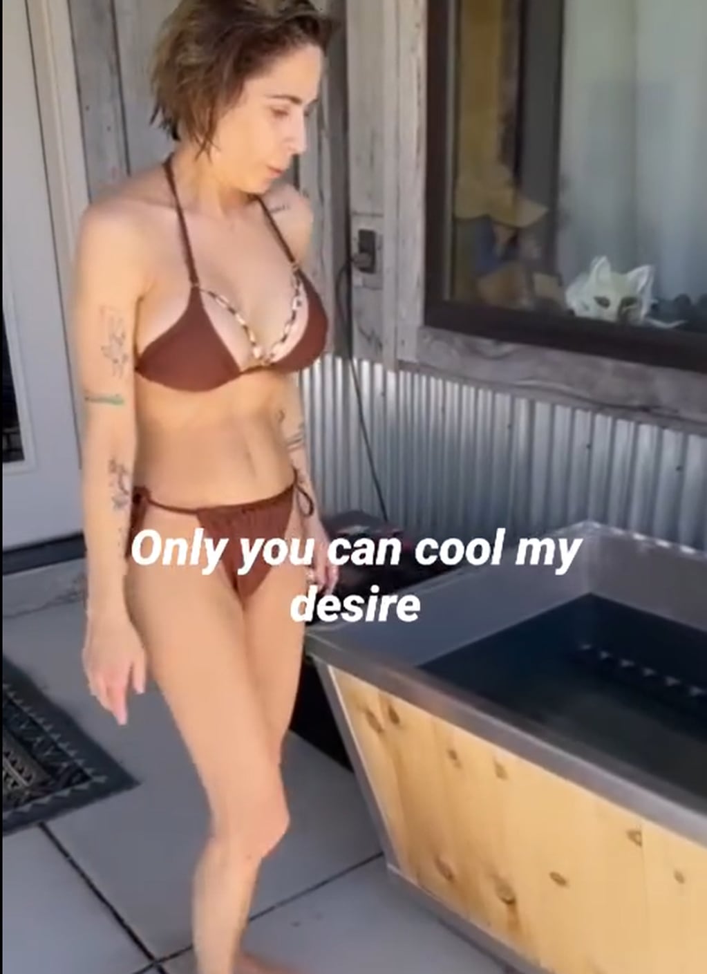 Victoria Vanucci se metió en bikini en una bañera con agua helada y fue repudiada en Instagram
