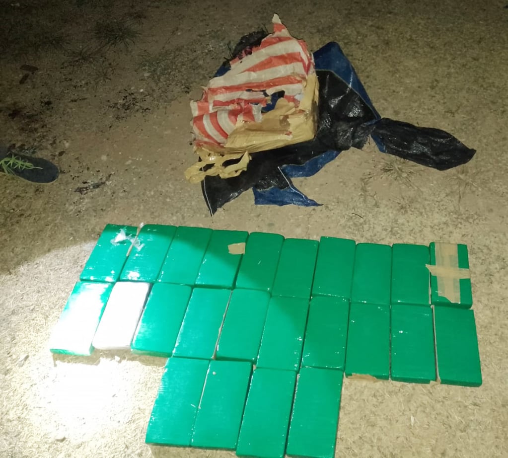 Los paquetes hallados en un domicilio de Abra Pampa, cuyo contenido sumó casi 70 kilos de cocaína.