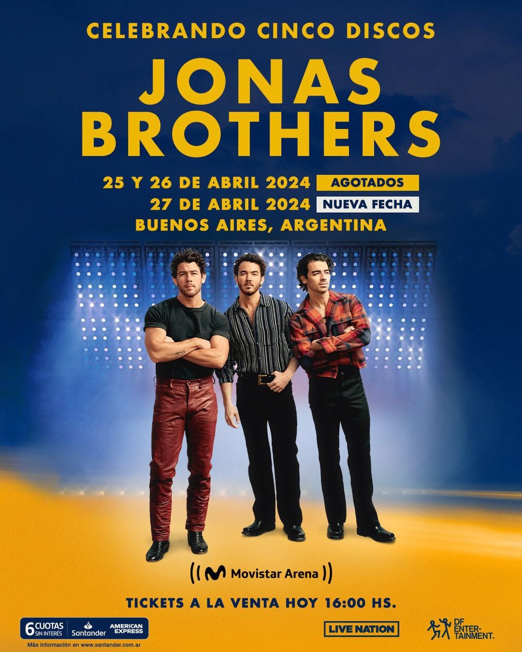 Furor por los Jonas Brothers en Argentina: agregaron una tercera fecha, ¿cuánto cuestan las entradas?