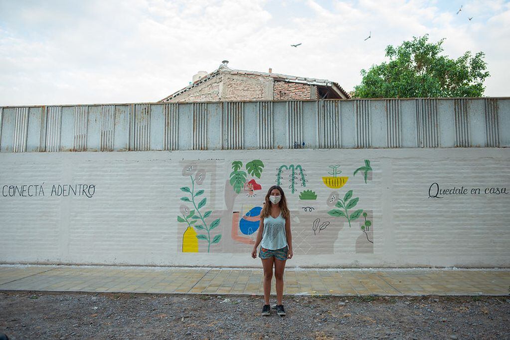A través de su mural, Wanda Stordeu buscó transmitir paz y tranquilidad.