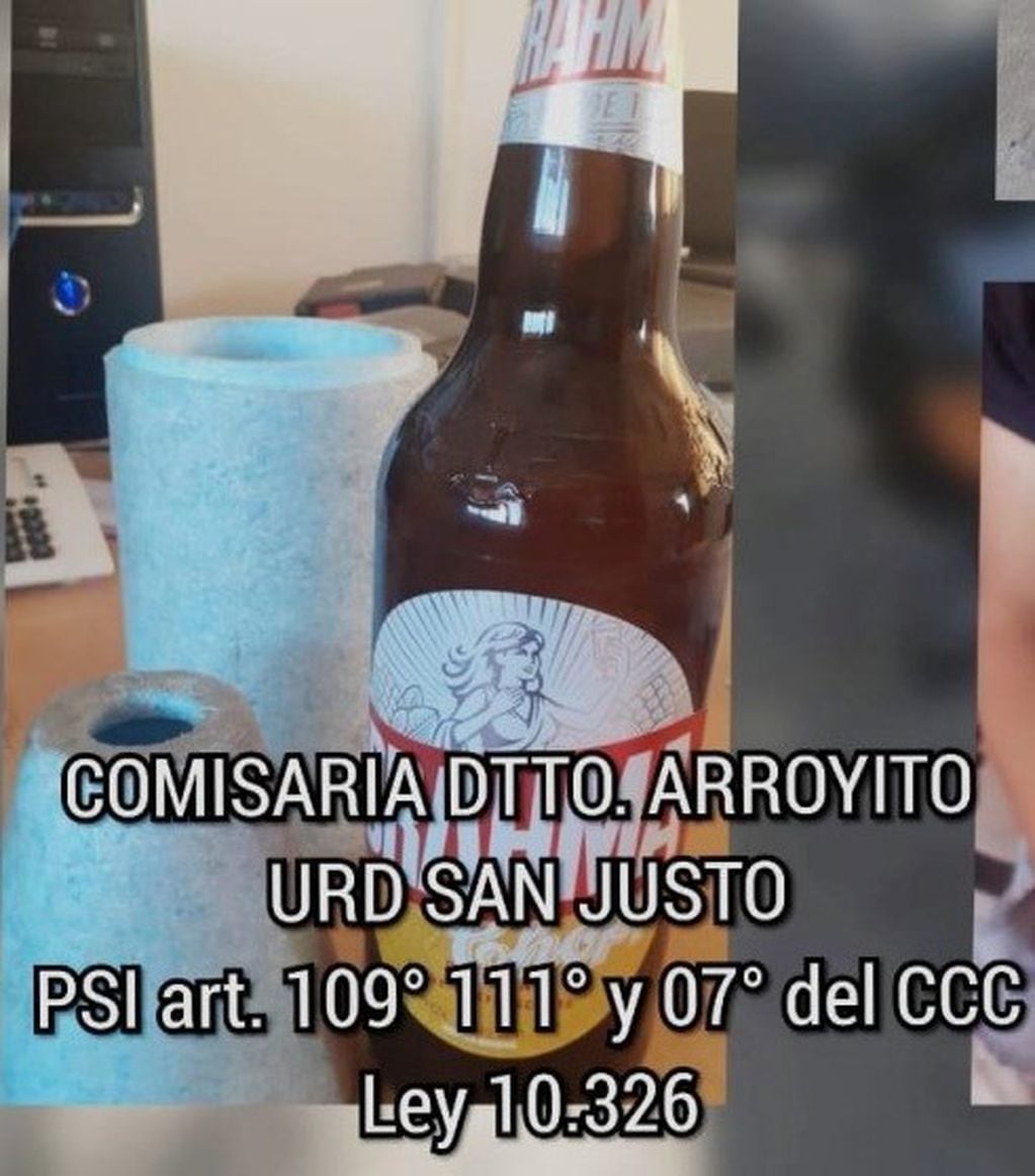 En Arroyito venían en moto, sin cascos, ni papeles pero bebiendo alcohol