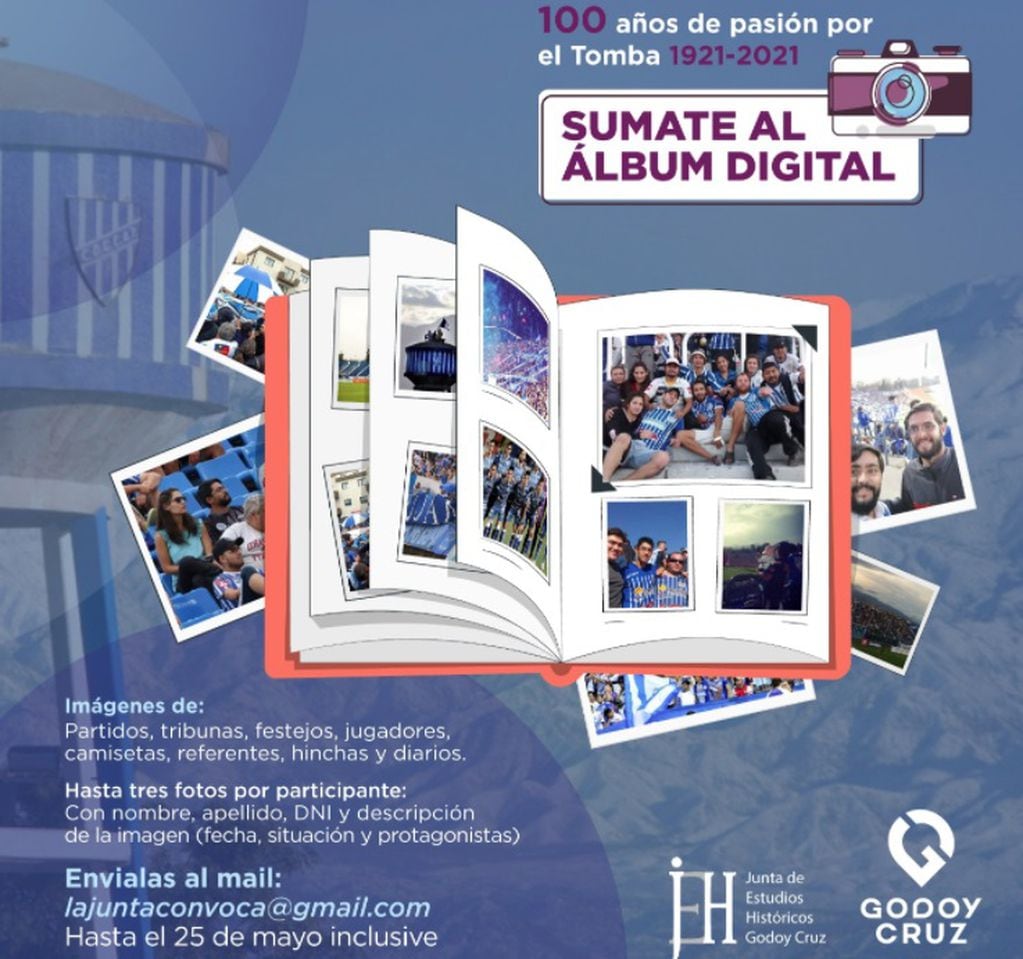 El Club Godoy Cruz Antonio Tomba cumple 100 años el 1 de junio y se celebra con un álbum digital.