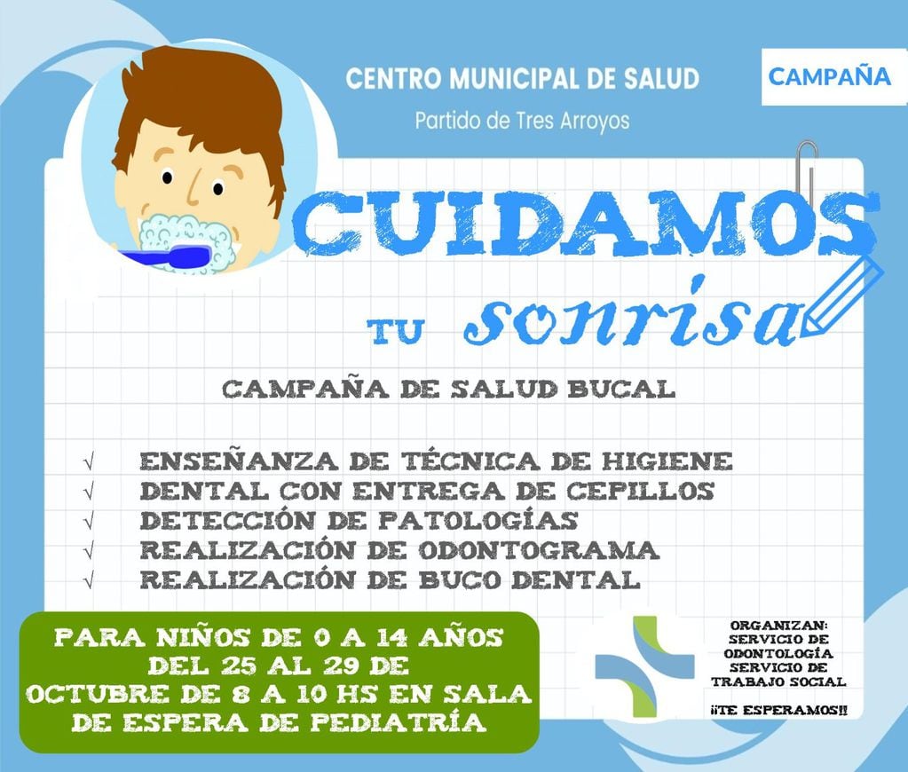 Lanzan la Campaña de Salud Bucal Para las Infancias