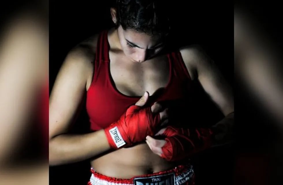 María Vega, competidora de boxeo y representante de Corrientes en el Nacional Femenino de Boxeo.