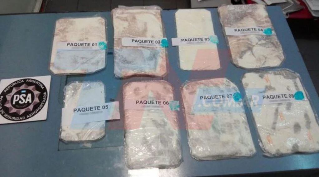 Detuvieron a un ciudadano ruso con tres kilos de cocaína en el aeropuerto de Ezeiza (PSA)