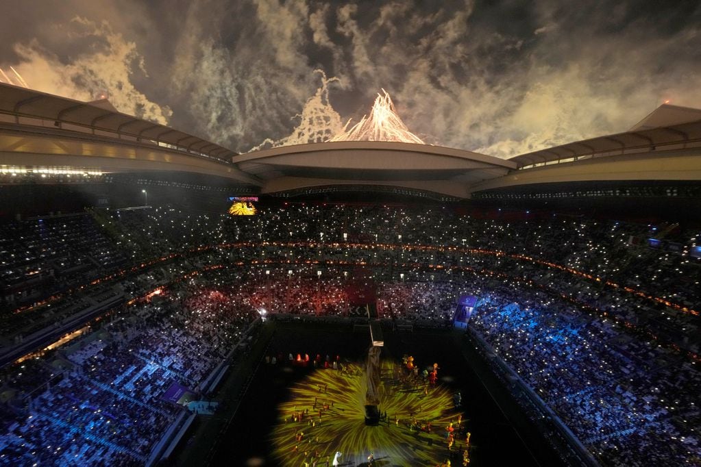La emoción que se vive en los estadios de Qatar. Foto: AP.