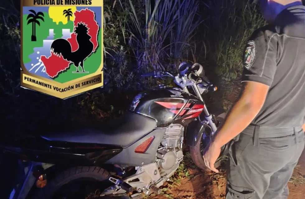 Recuperaron en Eldorado una moto robada en Montecarlo.